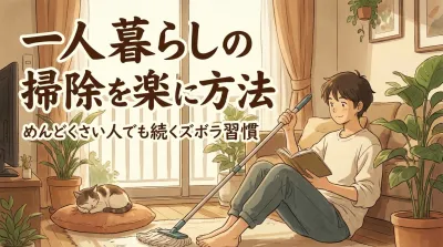 一人暮らしの掃除を楽にする方法｜めんどくさい人でも続くズボラ習慣