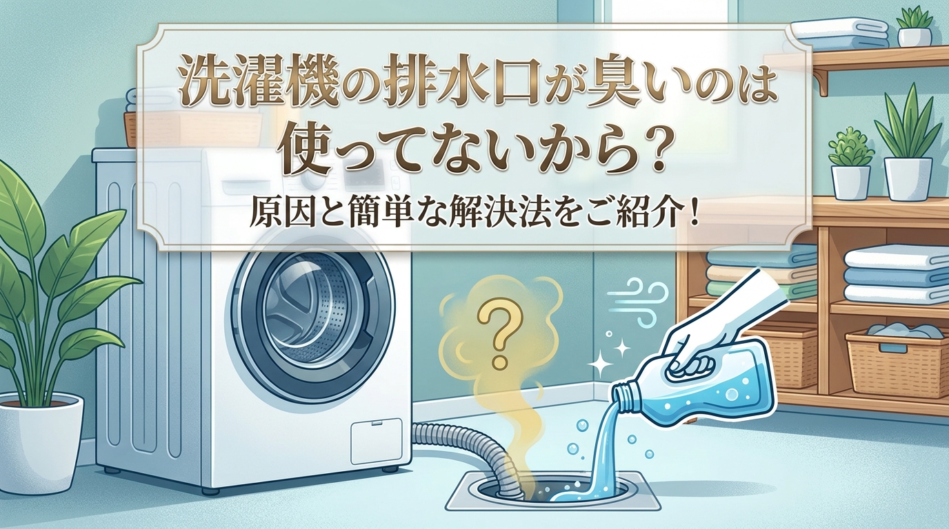 洗濯機の排水口が臭いのは使ってないから?原因と簡単な解決法をご紹介!