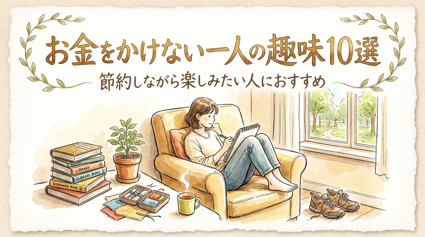 お金をかけない一人の趣味10選|節約しながら楽しみたい人におすすめ